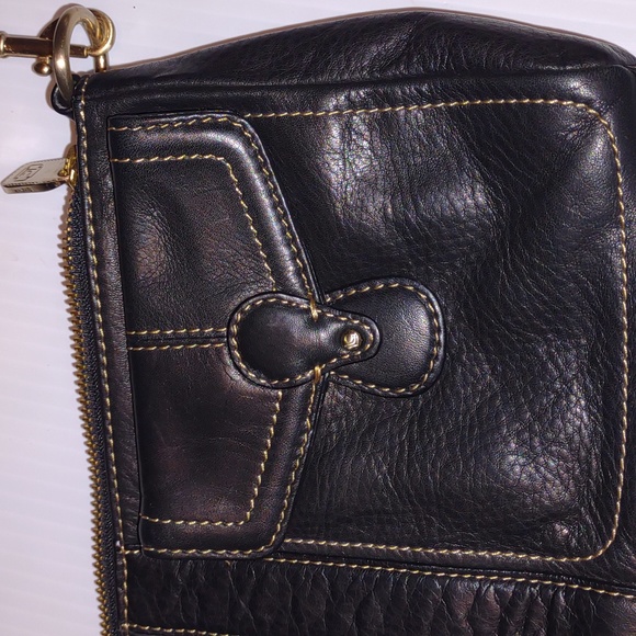 👜VINTAGE👜 LIZ CLAIBORNE Double Front Flap Pocket Purse in Black - Picture 10 of 14